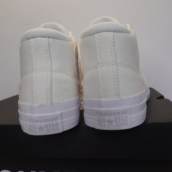 Converse Chuck Taylor Canvas White Mid Top Sneakers Men's 9 Women's 11 NEW - Picture 11 of 13